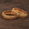 Antique South Indian Bangles With Matte Gold Plating