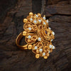 Antique Finger Ring In Gold-Tone