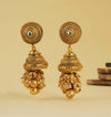 PLAIN GOLD PLATED BALLS JHUMKA EARRING