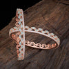 rose gold plated zircon stone bangles