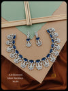 AD Silver Finished Diamond AD Necklace set